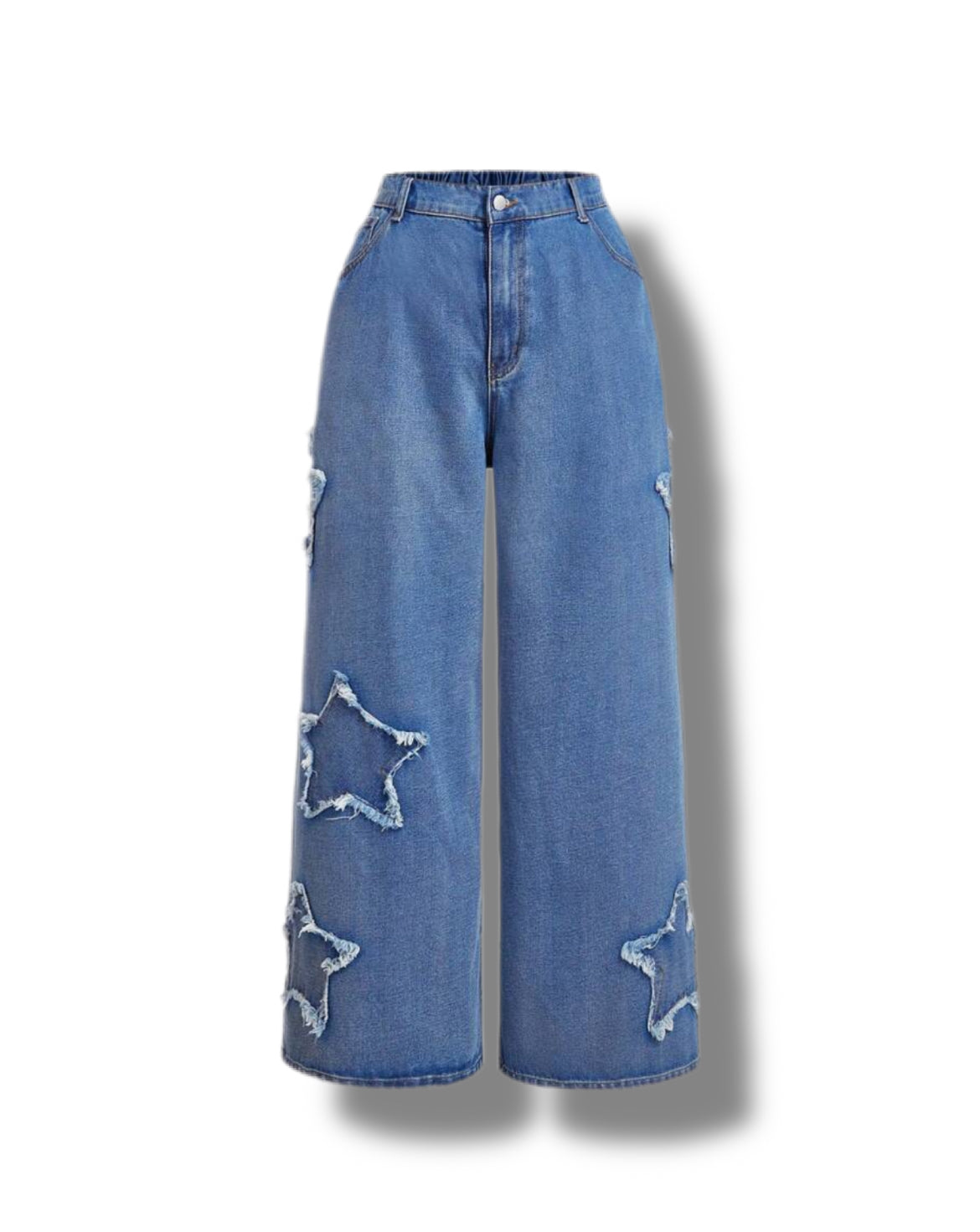 Deparkour - Girls Blue High Waste Baggy Jean