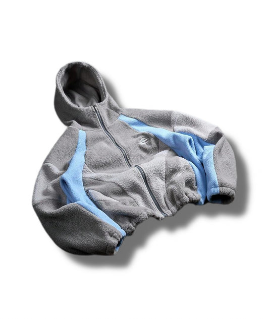 DEPARKOUR - Patchwork Zip Up Hoddie